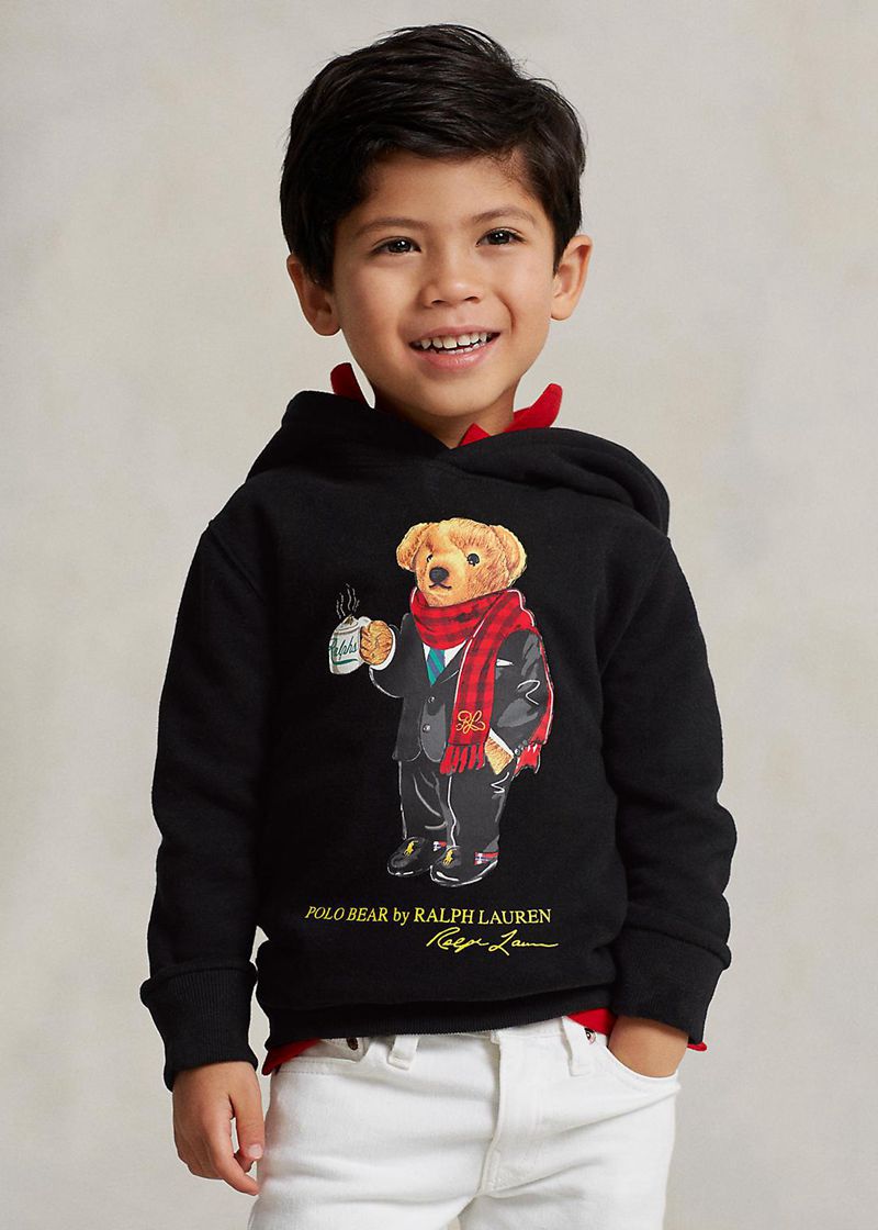 Sudadera Con Capucha Ralph Lauren Niño 1.5-6 Años Lunar New Year Polo Bear Chile Negras CRLHD-5392